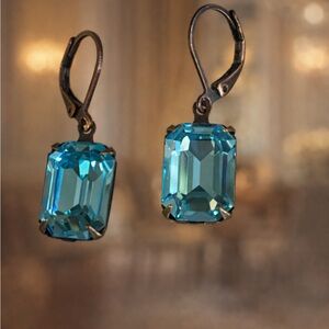 Elegant Blue Gemstone Earrings